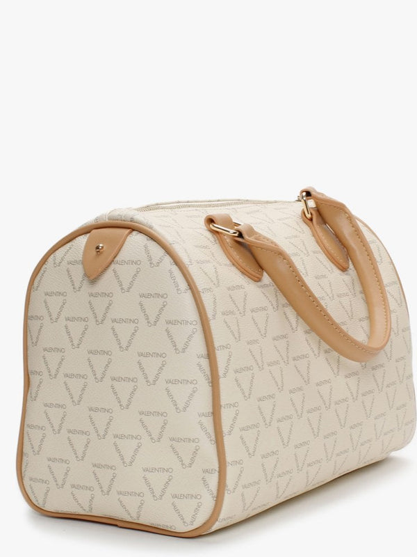Liuto II Ecru Multi Logo Satchel Bag