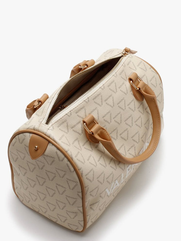 Liuto II Ecru Multi Logo Satchel Bag