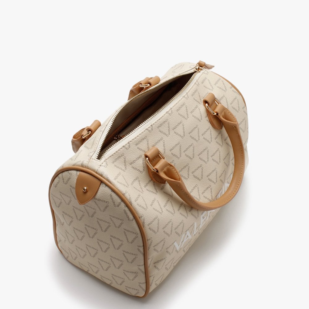 Liuto II Ecru Multi Logo Satchel Bag