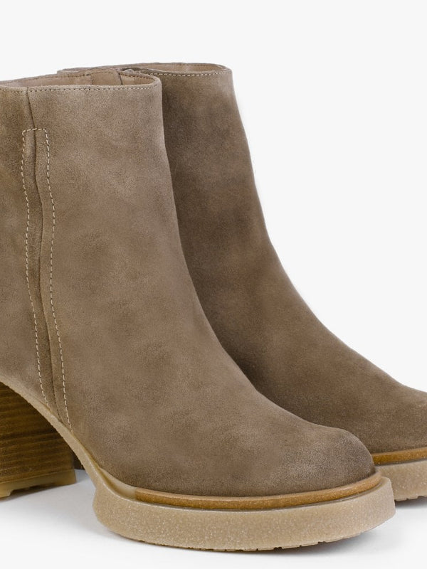 Zeus Taupe Suede Ankle Boots