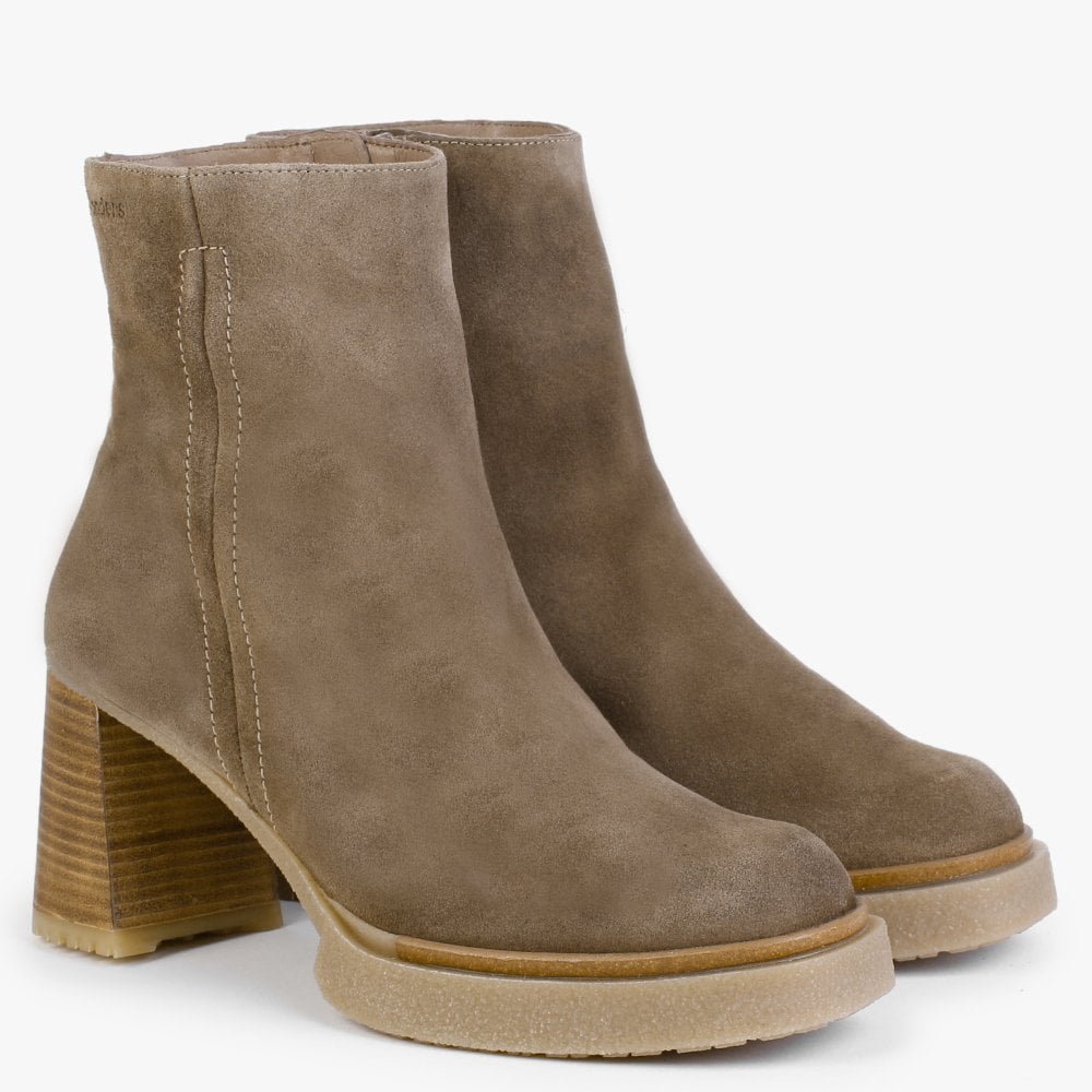 Zeus Taupe Suede Ankle Boots