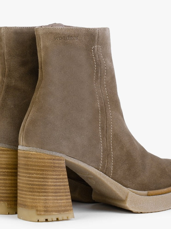 Zeus Taupe Suede Ankle Boots