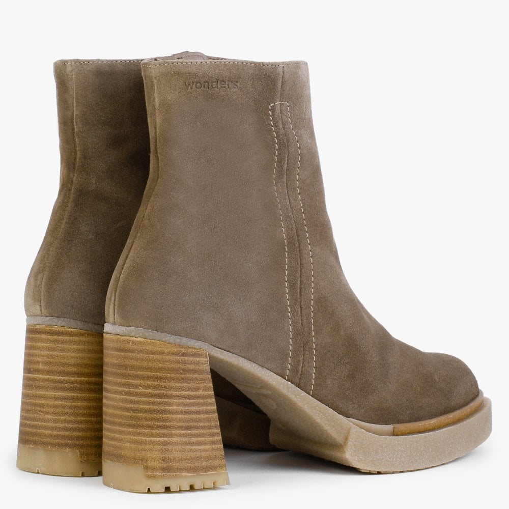 Zeus Taupe Suede Ankle Boots