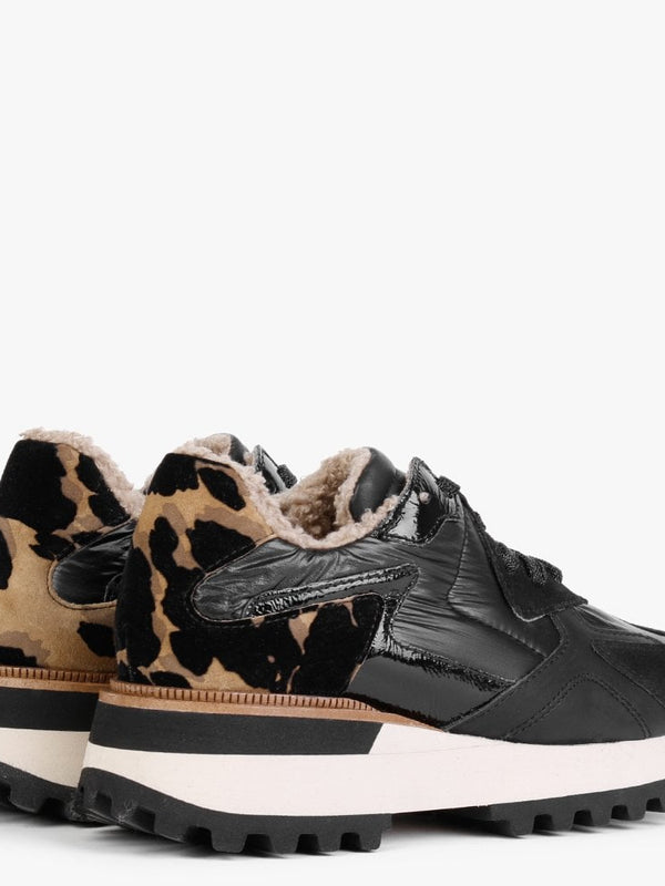 Bisque Black Suede Mix Trainers