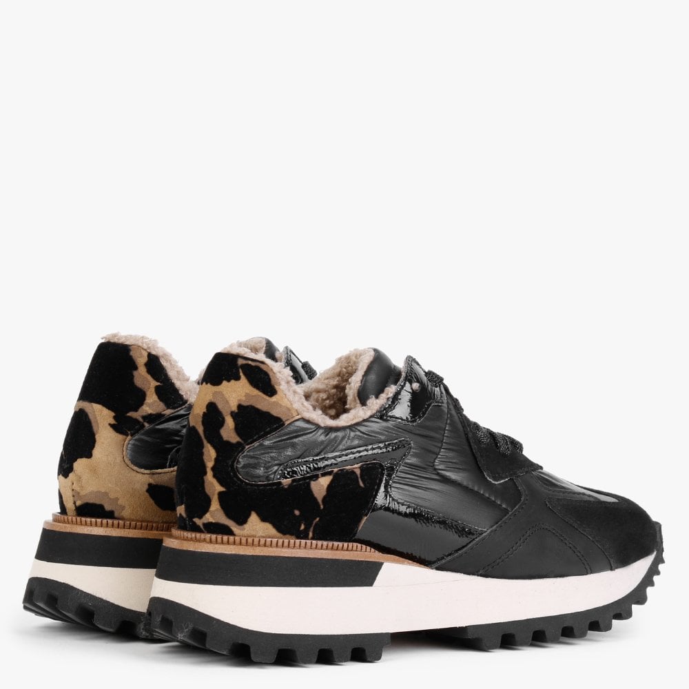 Bisque Black Suede Mix Trainers