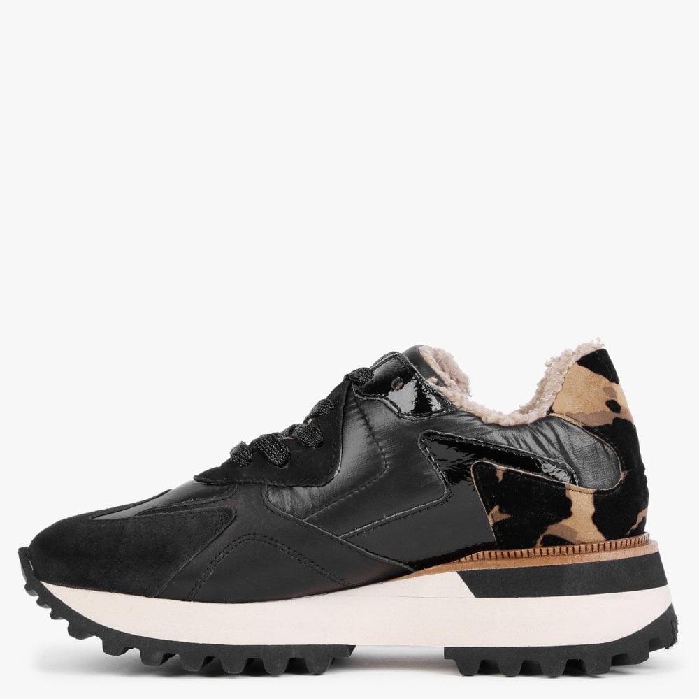Bisque Black Suede Mix Trainers