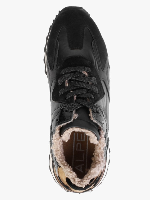 Bisque Black Suede Mix Trainers