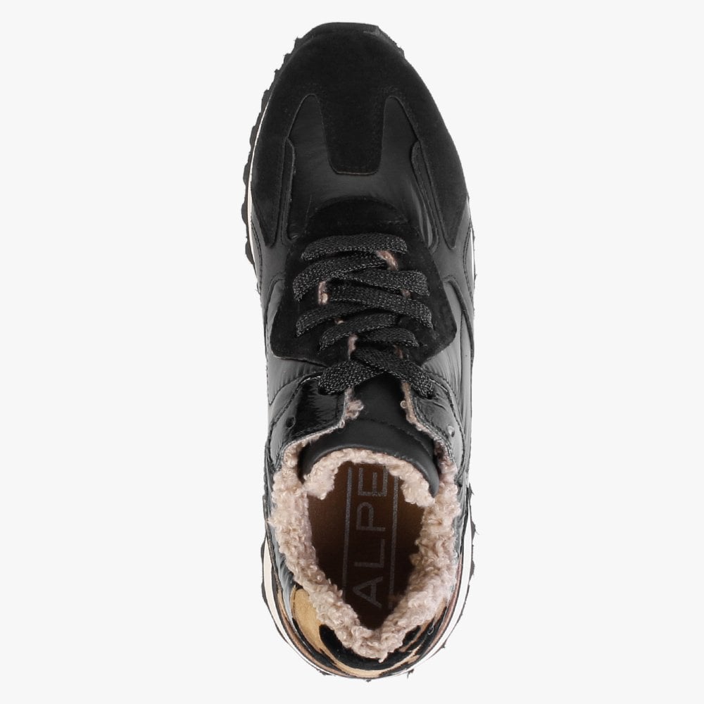 Bisque Black Suede Mix Trainers