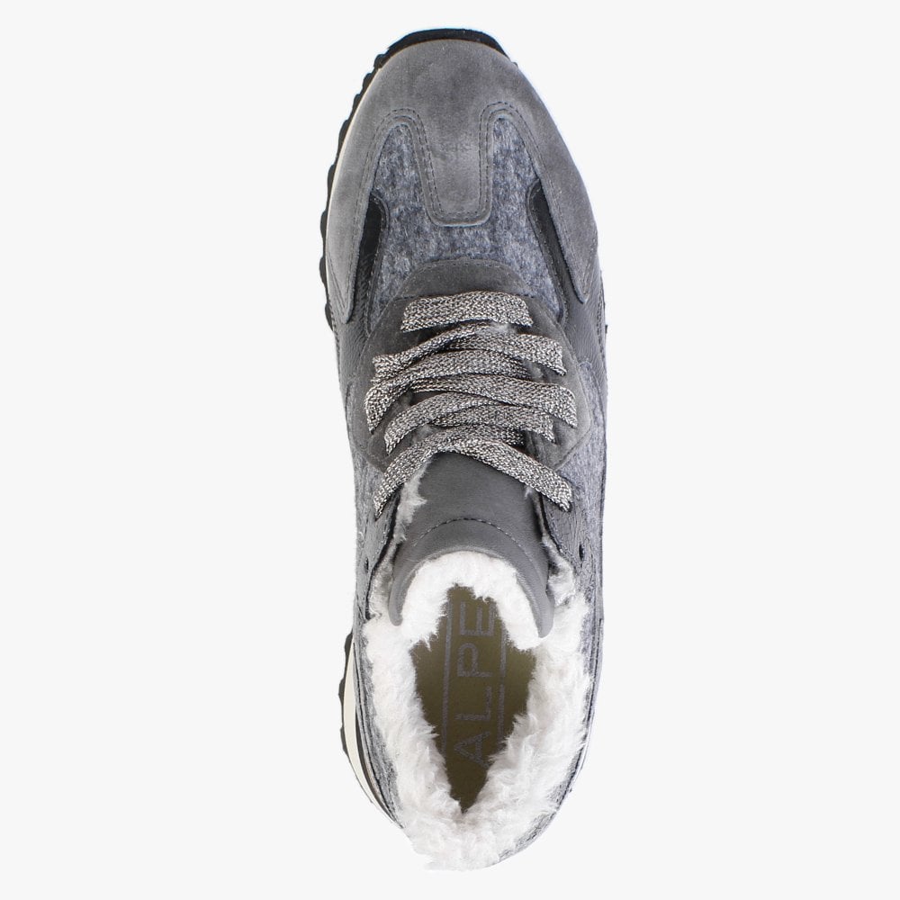 Bisque Grey Suede Mix Trainers