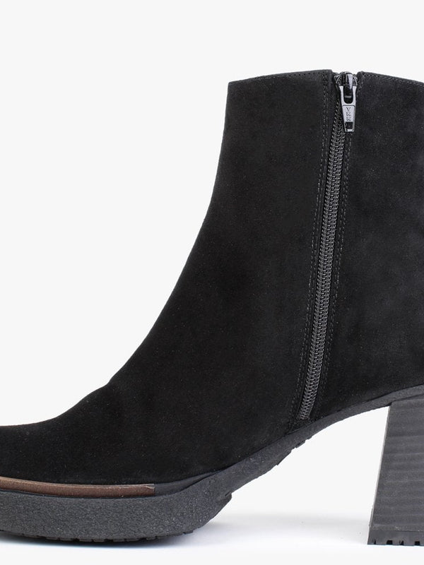 Zeus Black Suede Ankle Boots