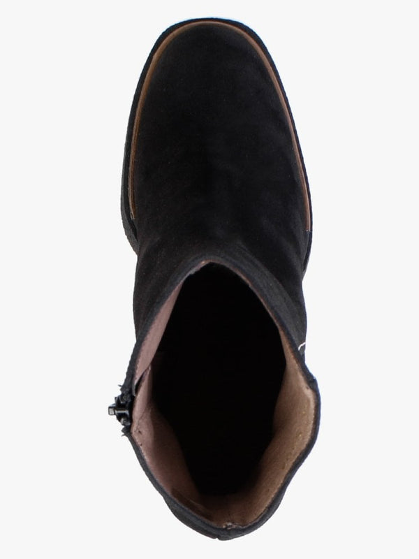 Zeus Black Suede Ankle Boots