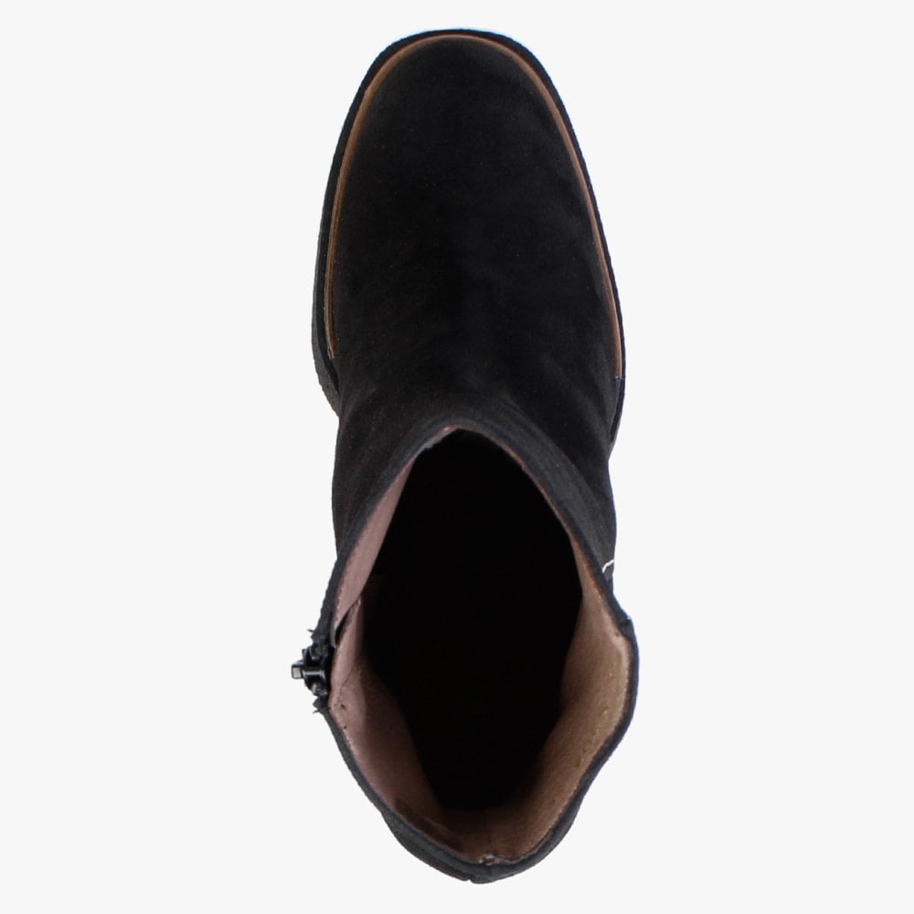 Zeus Black Suede Ankle Boots