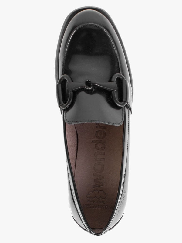 Pallas Black Patent Leather Heeled Loafers