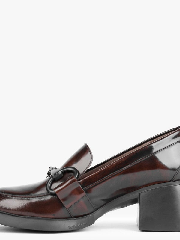Pallas Burgundy Patent Leather Heeled Loafers