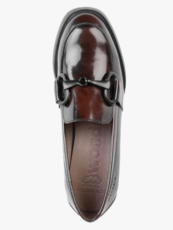 Pallas Burgundy Patent Leather Heeled Loafers