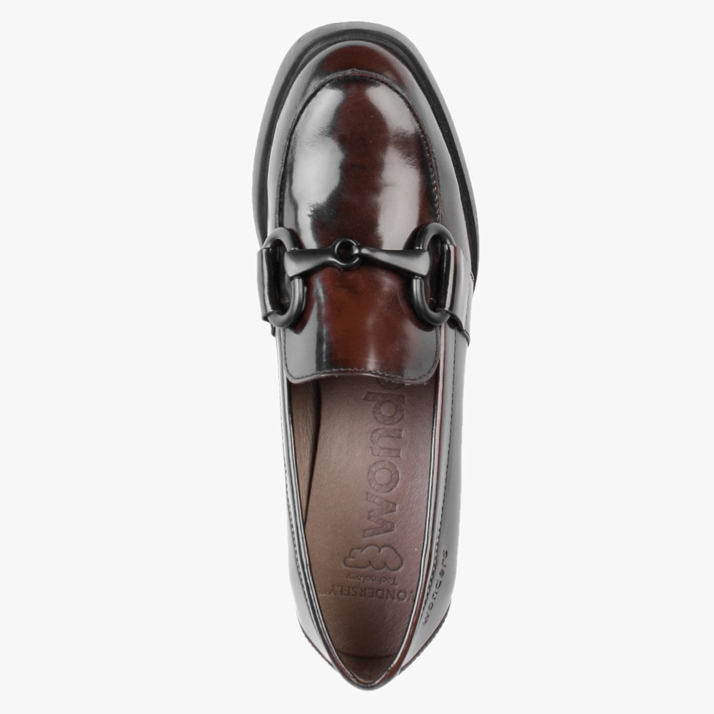 Pallas Burgundy Patent Leather Heeled Loafers