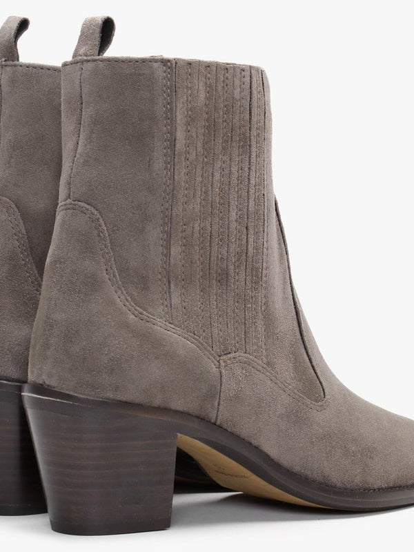Anjou Grey Suede Western Boots