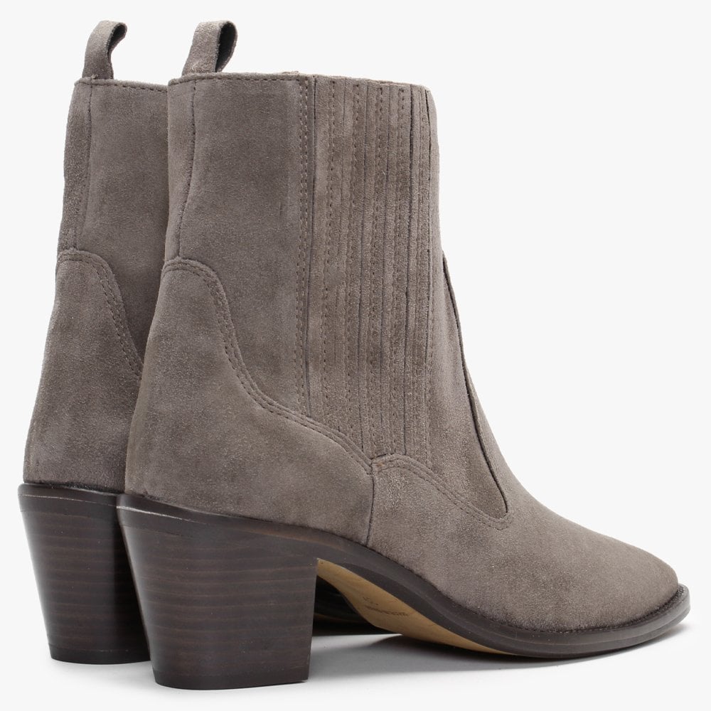 Anjou Grey Suede Western Boots