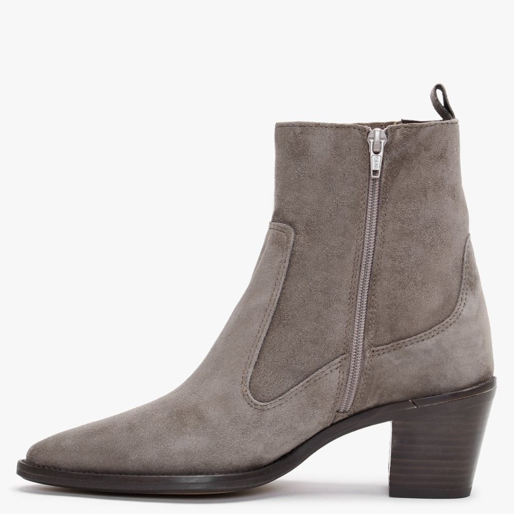 Anjou Grey Suede Western Boots