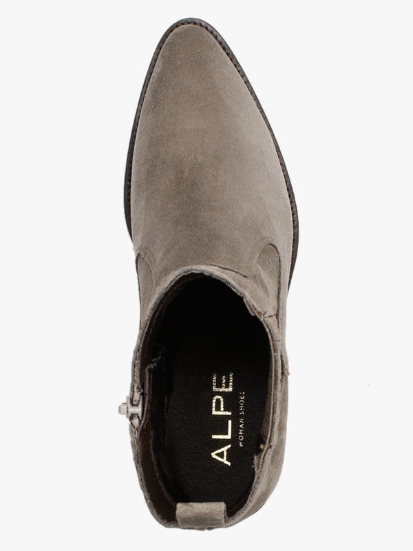 Anjou Grey Suede Western Boots