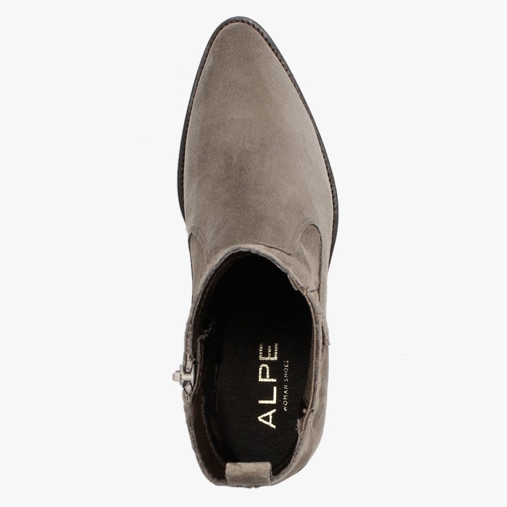Anjou Grey Suede Western Boots