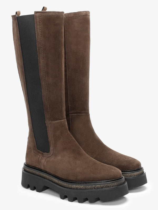 Bard Brown Suede Knee Boots