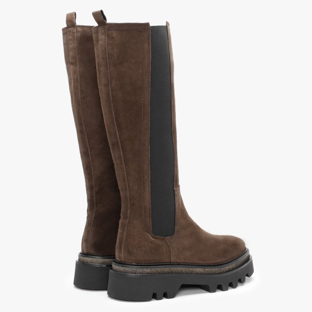 Bard Brown Suede Knee Boots