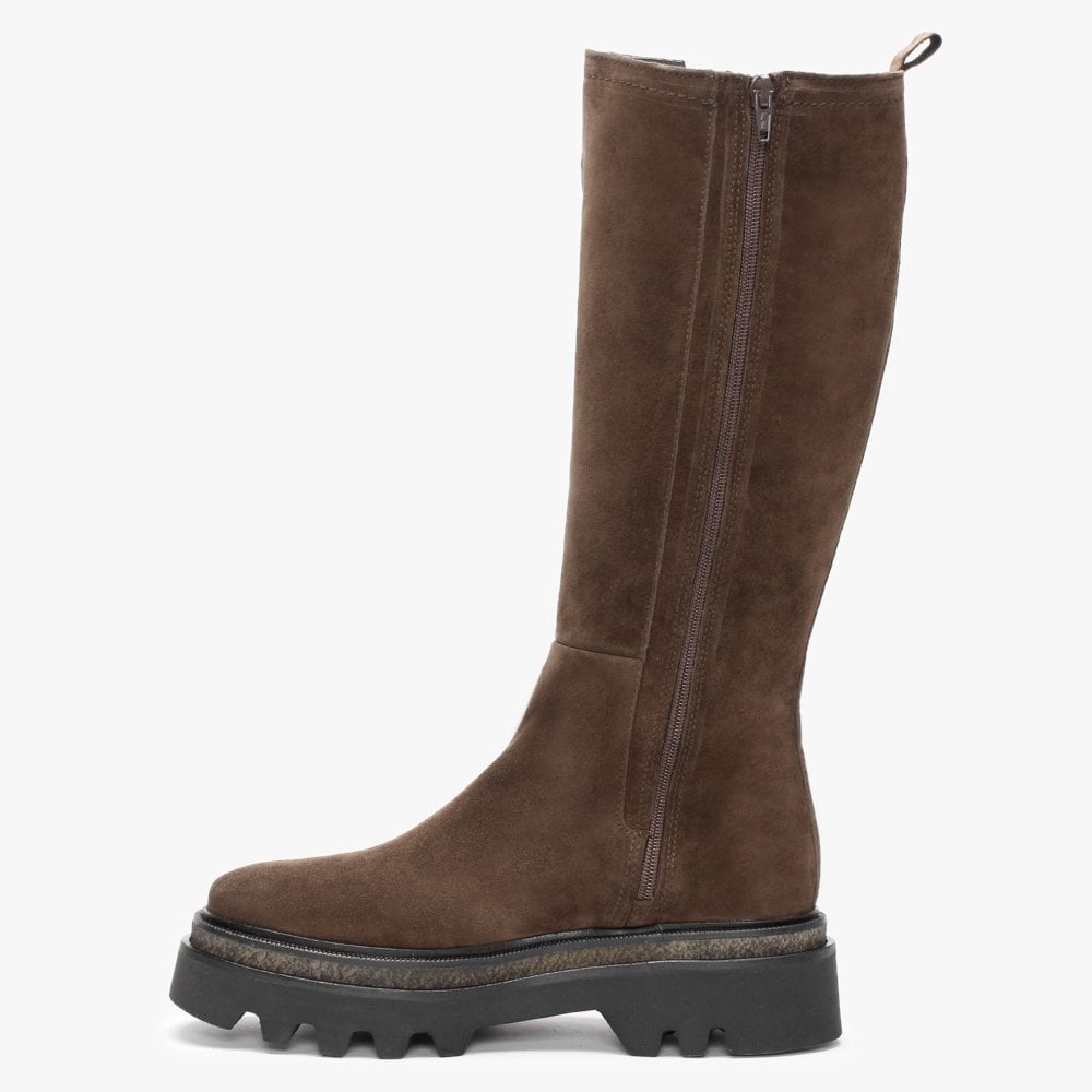 Bard Brown Suede Knee Boots