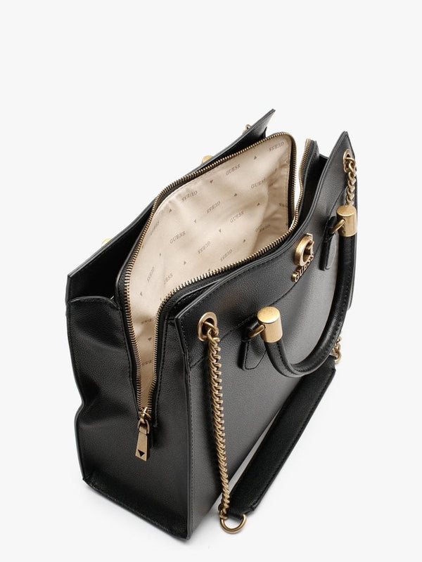 Nell Girlfriend Black Satchel Bag