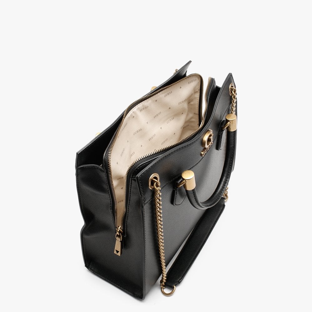 Nell Girlfriend Black Satchel Bag