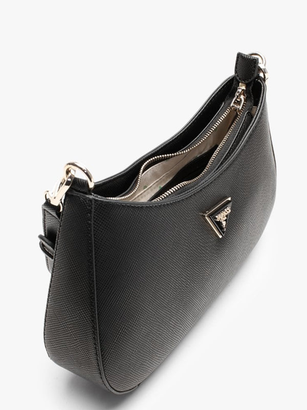 Eco Alexie Black Top Zip Shoulder Bag