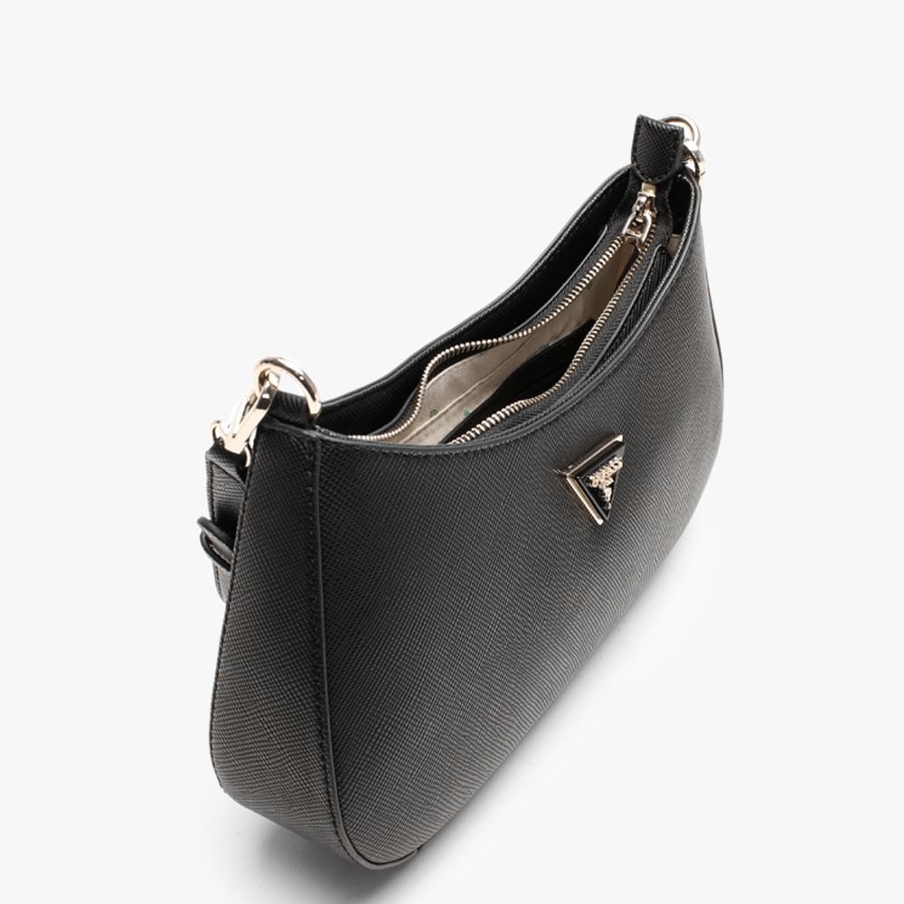 Eco Alexie Black Top Zip Shoulder Bag