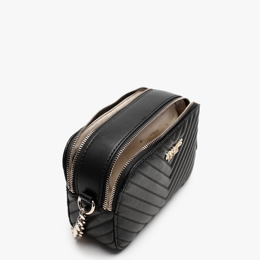Noelle Chevron Black Cross-Body Camera Bag