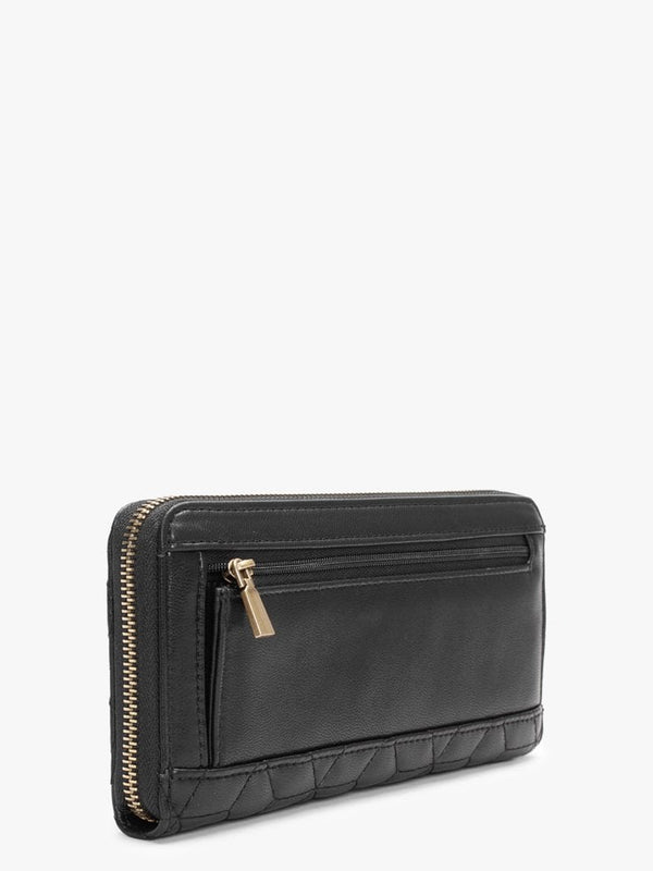 Large Elenia Signature Black Zip Around Wallet