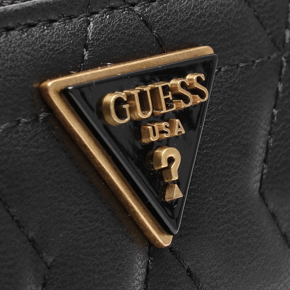Large Elenia Signature Black Zip Around Wallet