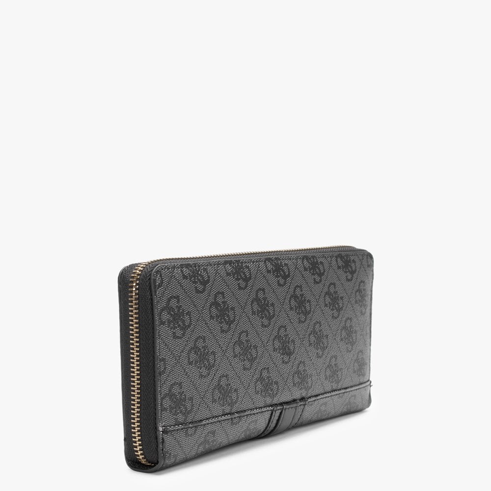 Ginerva Logo Signature Coal Cheque Wallet
