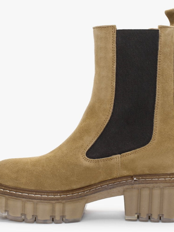 Russet Tan Suede Tall Chelsea Boots