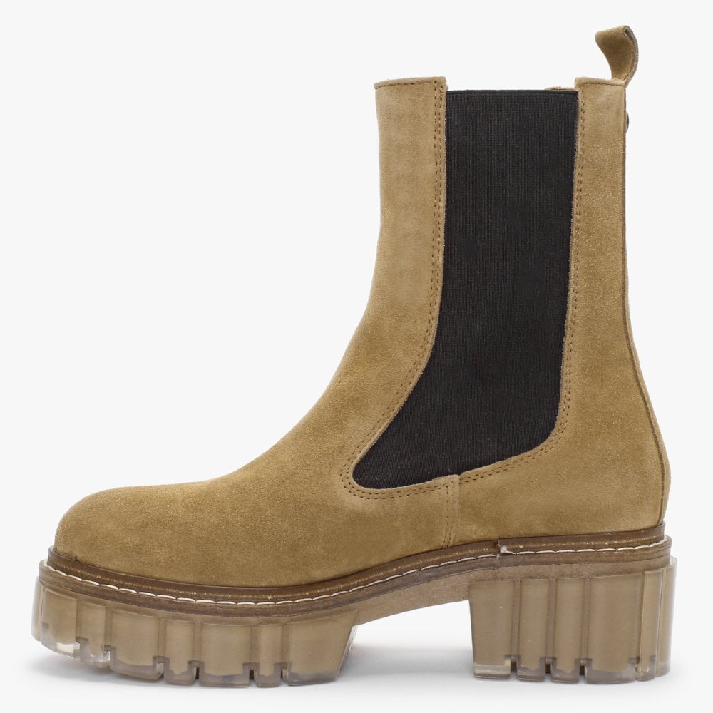 Russet Tan Suede Tall Chelsea Boots