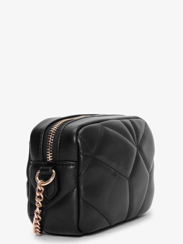 Emily Black Quilted Studded Cross-Body Bag