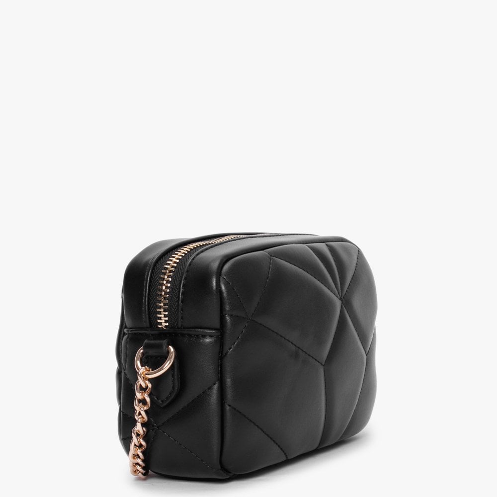 Emily Black Quilted Studded Cross-Body Bag