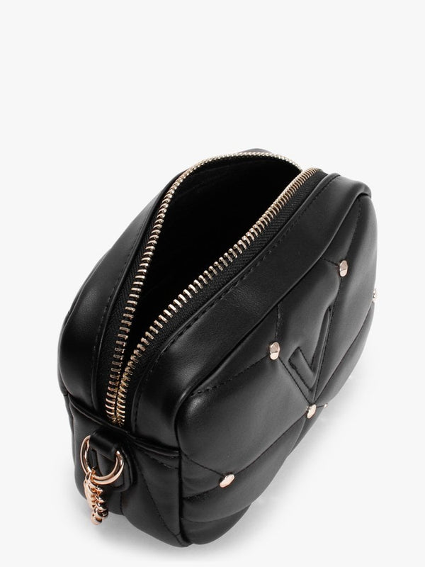 Emily Black Quilted Studded Cross-Body Bag