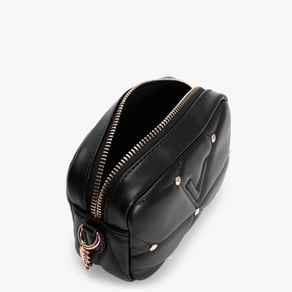 Emily Black Quilted Studded Cross-Body Bag