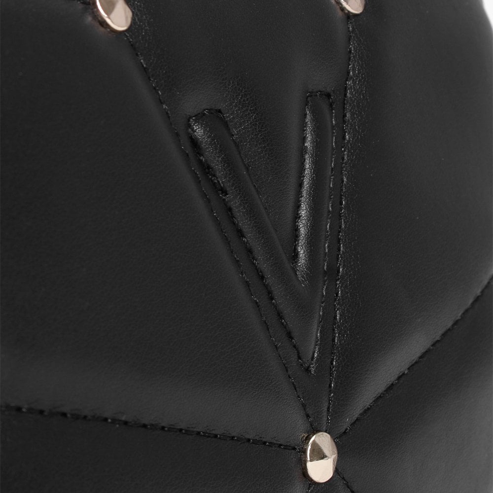 Emily Black Quilted Studded Cross-Body Bag