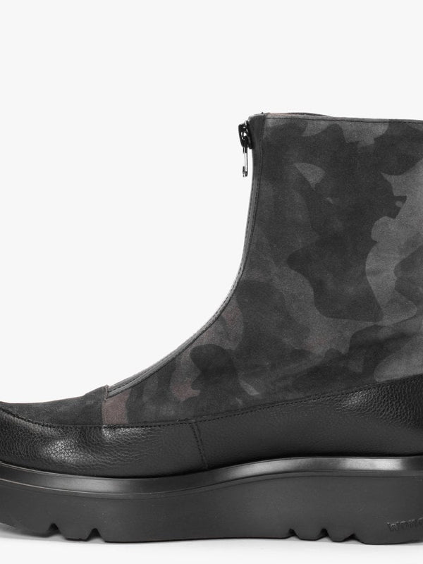 Abalone Black Camo Ankle Boots