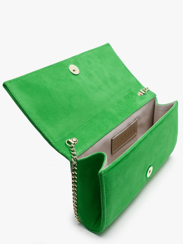 Nadia Green Suede Embellished Evening Bag
