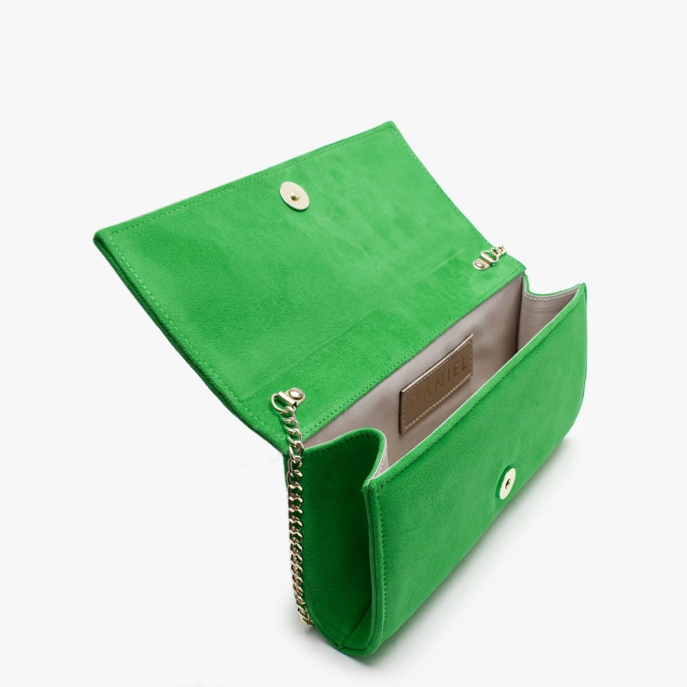 Nadia Green Suede Embellished Evening Bag