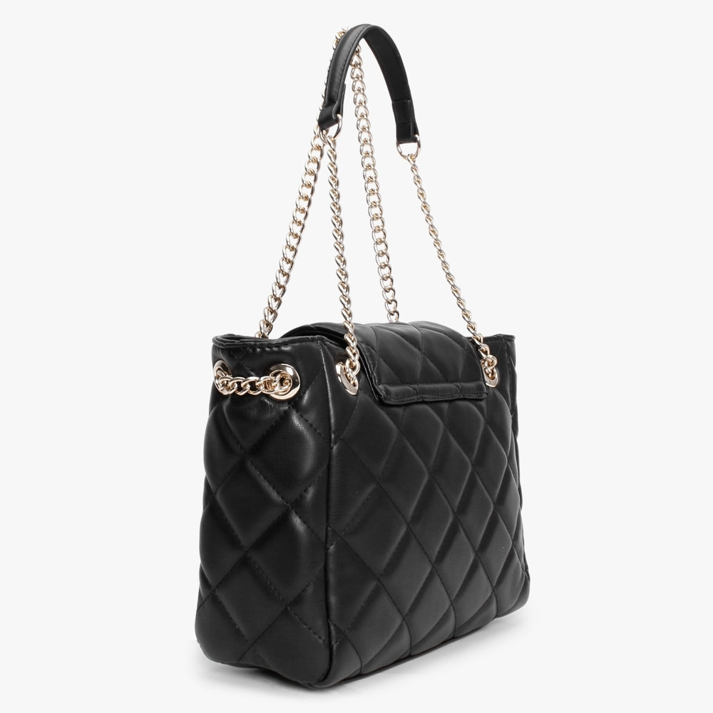 Ocarina Flap Chain Black Quilted Shopper