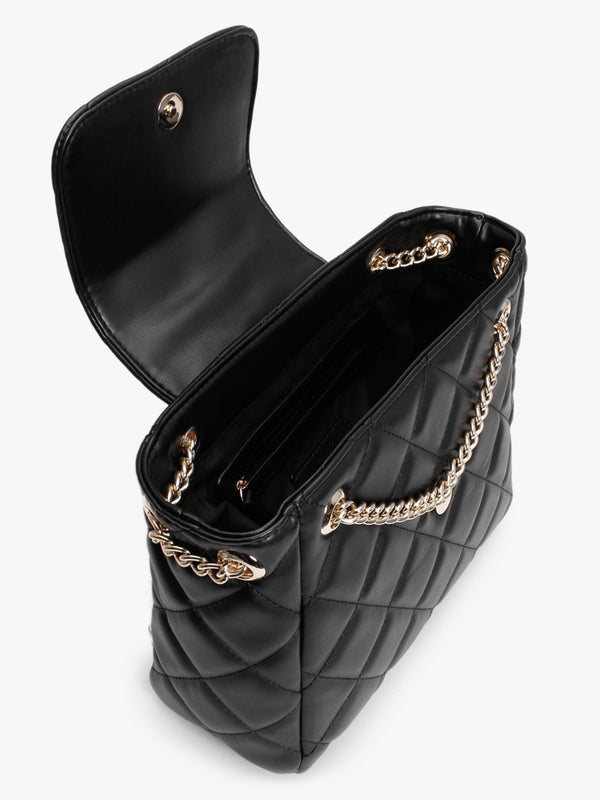 Ocarina Flap Chain Black Quilted Shopper