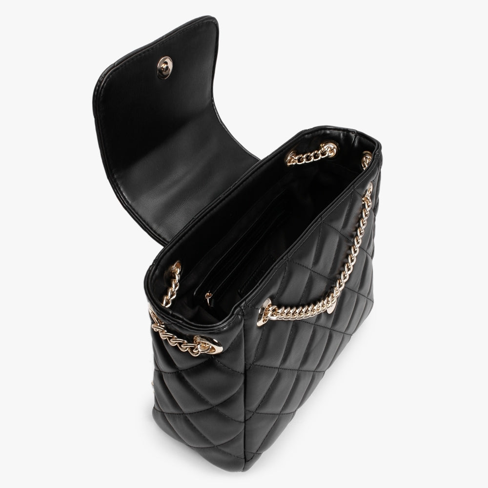 Ocarina Flap Chain Black Quilted Shopper