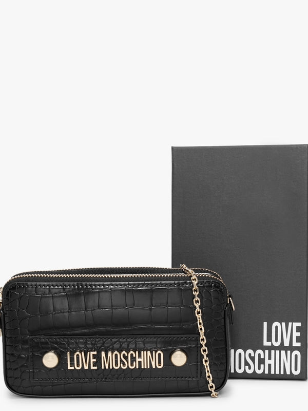 Piccola Black Wallet On A Chain